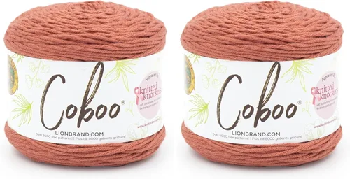 Miniatura 13 de Lion Brand Yarn Coboo, hilo suave para tejer, hacer ganchillo y manualidades, Vanilla Blossom, paquete de 3 Flor de vainilla