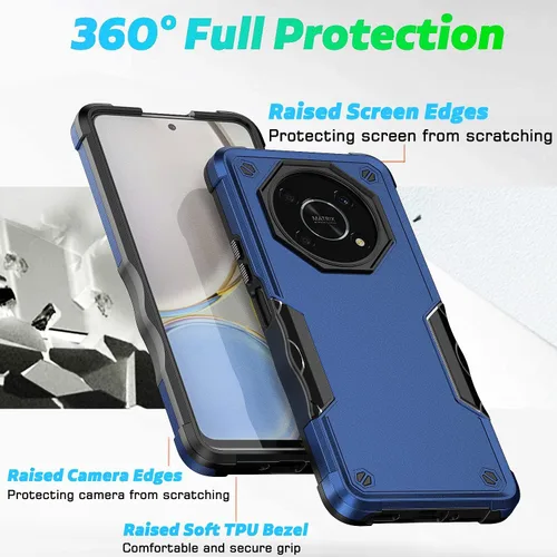 Miniatura 2 de Compatible con Honor X9, a prueba de golpes, híbrida resistente a los golpes, funda híbrida para parachoques híbrida de cuerpo completo, resistente
