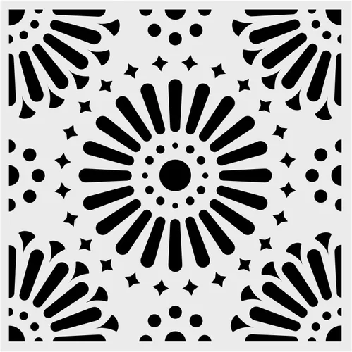 Plantillas de pared para pintar con patrón grande de 12 x 12 pulgadas, plantillas de suelo grandes reutilizables, plantillas de azulejos simples NS14