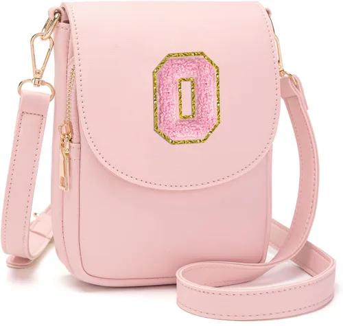 Miniatura 50 de Viverte Bolso Cruzado para Niñas Adolescentes Pequeñas, Bolso Inicial para Celular, Pequeña Cartera para Niños Pequeños, Bolso de Cuero con Tres