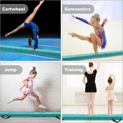 Miniatura 2 de FBSPORT - Barra de equilibrio plegable de 8 pies, 9 pies, 9.5 pies; viga de gimnasia de espuma, viga de equilibrio plegable para niños y adultos