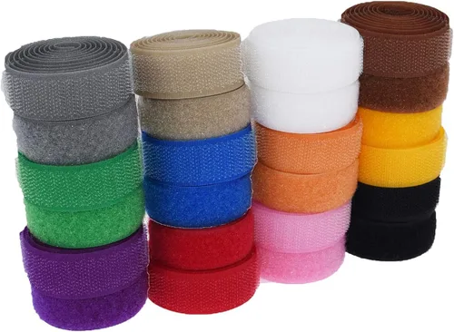 Miniatura 3 de Cinta de Gancho y Bucle para Coser de 5 Yardas, Cinta de Tela de Nailon de Sujeción sin Adhesivo para Manualidades DIY, Cinta Entrelazante