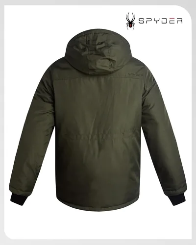 Miniatura 6 de Spyder Abrigos de Invierno para Hombres - Chaqueta de Forro Polar Parka Abrigo de Plumón de Invierno Resistente al Viento Impermeable Chaquetas