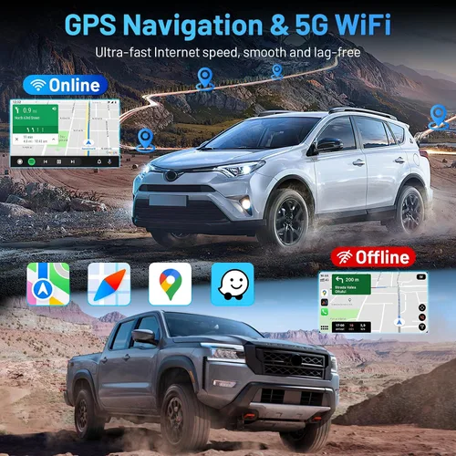 Miniatura 6 de [4Core 64GB ROM] Radio de coche para Ford F150 2004-2008: 7 '' HD pantalla táctil estéreo con Carplay inalámbrico Android GPS Bluetooth 5G WiFi FM