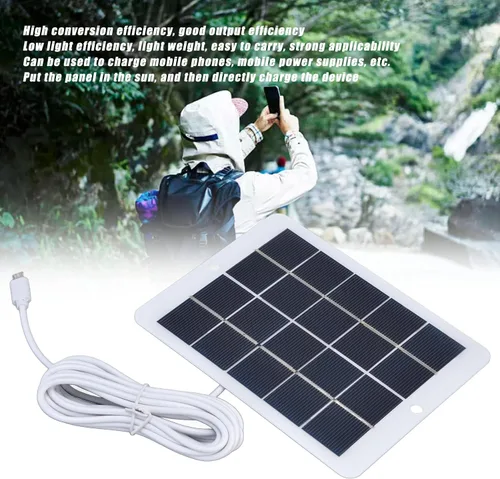 Miniatura 3 de 3W 5V paneles solares de polisilicio mini USB cargador solar batería salida solar alta eficiencia de conversión DIY cargador solar panel generador