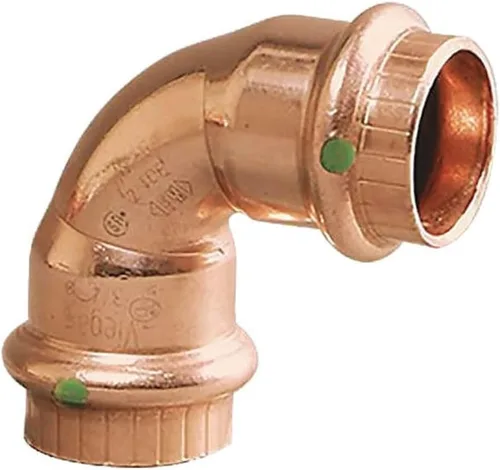 VIEGA 77317 Propress Zero Lead - Codo de cobre de 90 grados con prensa de 1/2" x prensa (paquete de 2)