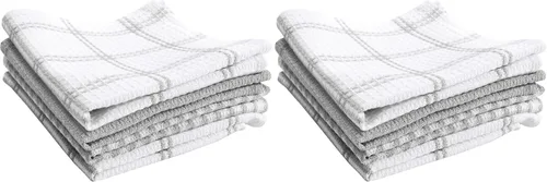 Miniatura 8 de T-Fal Paños de Cocina Premium con Textura de Waffle: Altamente Absorbentes, Súper Suaves y Duraderos - 100% Algodón, 12"x13" Toalla Plana con Brisa