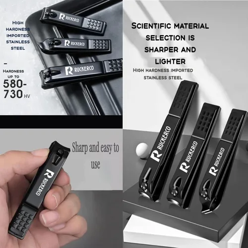 Miniatura 3 de Juego de cortaúñas de acero inoxidable mate, 3 piezas de cortaúñas y cortador de uñas inclinado EDG, el mejor regalo para hombres y mujeres