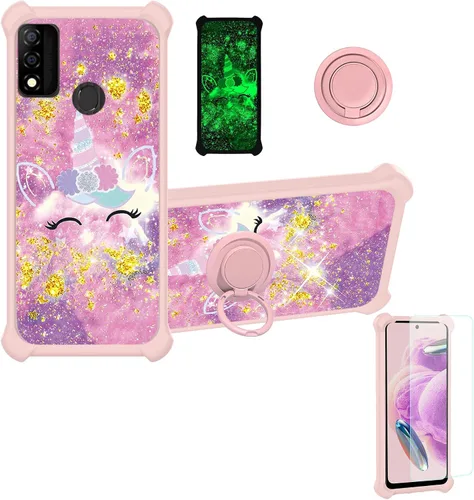 Miniatura 136 de jioeuinly JSF-DJS - Funda compatible con Nothing Phone 2a con protector de pantalla de vidrio templado, policarbonato duro + silicona suave, soporte