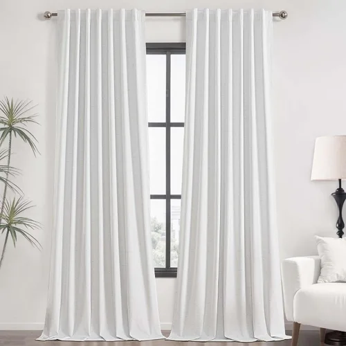 Miniatura 39 de UHITECH Cortinas opacas de 35 pulgadas de largo para sala de estar, 2 paneles, cortina opaca corta para cocina para ventanas pequeñas, cortinas