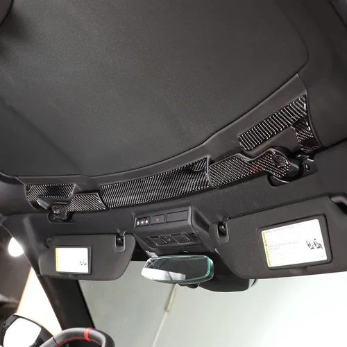 Miniatura 4 de CHEAYAR Kit de decoración de panel de interruptor convertible de fibra de carbono 3D suave 3D compatible con Corvette C8 Stingray Z06 Z51 2020 2021