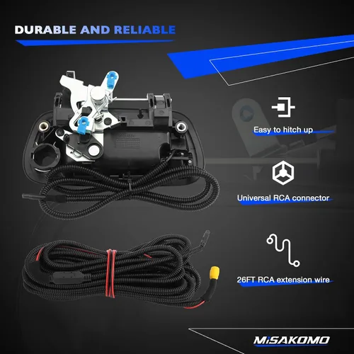 Miniatura 7 de Manija de la puerta trasera de la cámara de respaldo compatible con Toyota Tundra 2000-2006 SR5 Base Limited, cámara de respaldo inversa de repuesto