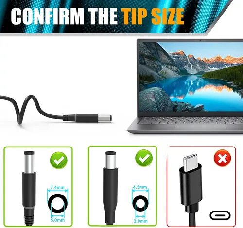 Miniatura 3 de SZGUDULO Cargador para laptop de 130 W compatible con Dell XPS 15 Inspiron 7559 Precision 5510 Docking Station Cable de alimentación PA-4E