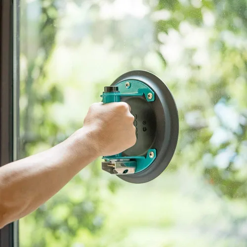 Miniatura 2 de Ventosa de vidrio de 8 pulgadas para elevación de granito y vidrio, elevador de vacío con mango de metal y bomba de ABS, capacidad de carga de 560