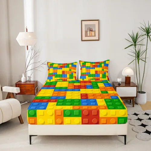 Miniatura 48 de Feelyou Juego de Ropa de Cama Gaming para Niños, Juego de Sábanas de Cama Tamaño Full, Microfibra Suave, Consola Gamer de Videojuegos, Sábana Multi