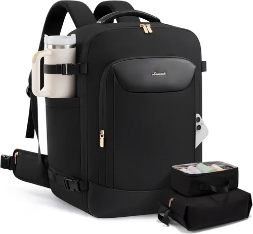 Miniatura 25 de LOVEVOOK Mochila de viaje de 40 L para mujeres y hombres, mochila grande de mano para aviones, bolsa de viaje para artículos personales de la TSA