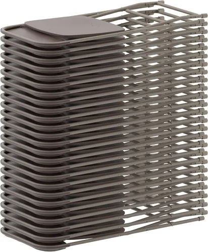 Miniatura 17 de Flash Furniture Hercules Series - Silla plegable de plástico, color marrón, paquete de 4, capacidad de peso de 650 libras, cómoda silla
