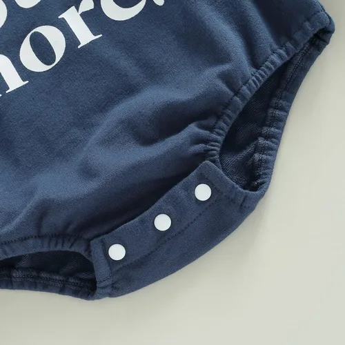 Miniatura 7 de Enterizo de manga larga con estampado de letras para bebés, niñas y niños