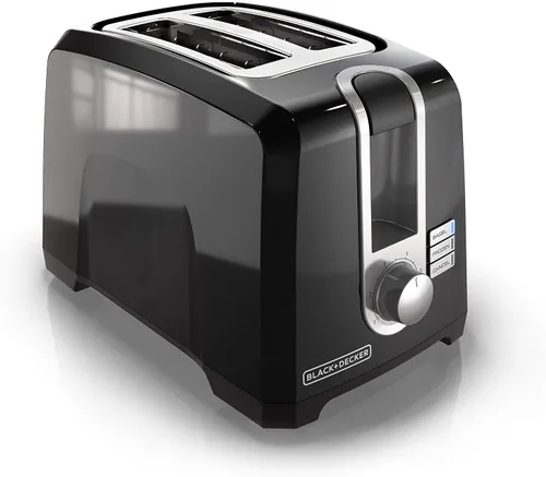 Miniatura 5 de Nostalgia Horno microondas retro para encimera, grande de 800 vatios, 0.9 pies cúbicos y tostadora de 2 rebanadas BLACK+DECKER, T2569B, ranuras