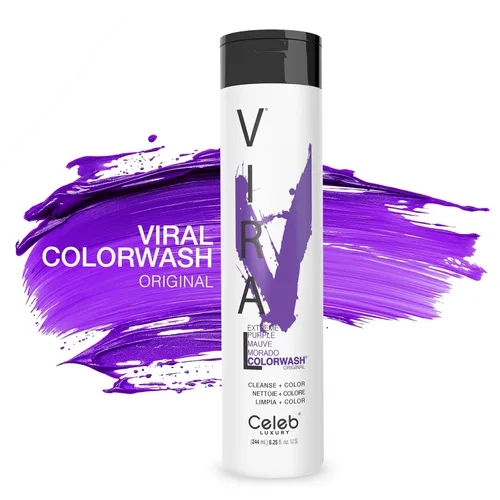 Miniatura 2 de Celeb Luxury Colorwash Color Depositing Shampoo - Color Refresher, Vegan Hair Dye, Bondfix Bond Rebuilder, Viral and Gem Lites Púrpura
