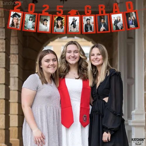 Miniatura 7 de KatchOn, Cartel de fotos de graduación rojo 2025 – grande, 10 pies, 2025 Cartel de graduación personalizado para la clase de 2025 Cartel