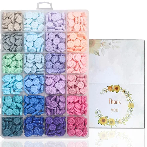 Miniatura 9 de 48 cuentas de sello de cera de color, 1400 cuentas de cera de sellado de girasol para manualidades, Navidad, Año Nuevo, invitaciones de boda