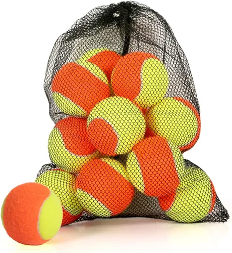 Juego de 12/18/24/30/40 pelotas de tenis para niños, pelotas de tenis de baja compresión 25%-50% para principiantes, pelotas de entrenamiento y