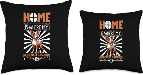 Miniatura 3 de Home is with my Podenco Canario Throw Pillow