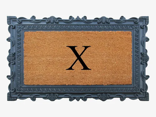 Miniatura 29 de A1HC - Felpudo con monograma de goma natural y fibra de coco de 24 x 36 pulgadas para puerta delantera, antidesprendimiento, duradero, para entrada