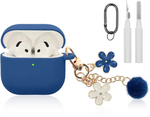 Miniatura 17 de Compatible con funda AirPods Pro 3, bonita funda protectora de silicona para Apple AirPods Pro 3 con kit de limpieza y llavero, accesorios