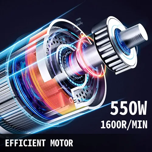 Miniatura 3 de VBENLEM Procesador de alimentos comercial de 110V, procesador de verduras eléctrico de 550W con 2 orificios de alimentación, 1600 RPM, procesador