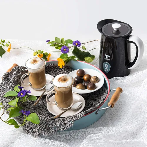 Miniatura 6 de Moss & Stone Espumador Eléctrico de Leche para Arte de Lata, Máquina Eléctrica para Cappuccino y Calentador de Leche, Fabricante de Espuma Caliente