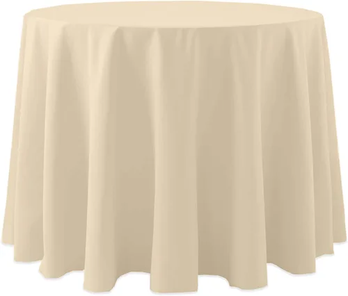 Miniatura 43 de Ultimate Textile Cotton-Feel - Mantel redondo de 90 pulgadas para comedor, color berenjena, color morado