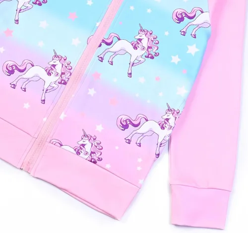 Miniatura 5 de Jxstar Sudadera raglán con capucha y cremallera para niñas con bolsillos