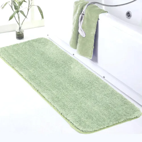 Miniatura 66 de Walensee Alfombra de baño antideslizante (16 x 24 pulgadas, color rubor) absorbente de agua, microfibra suave, lavable a máquina, alfombra de baño