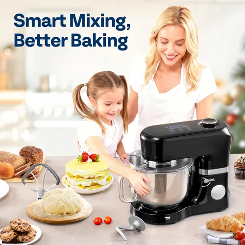 Miniatura 2 de VIVOHOME Batidora de pie con fermentación, preajustes de un toque, batidora eléctrica de masa con tazón de 6 cuartos, batidora de pie de cocina