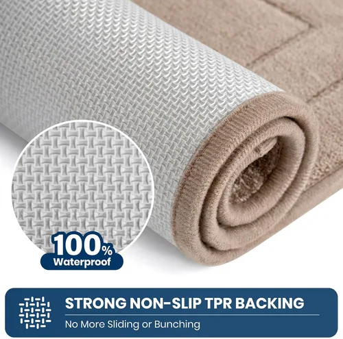 Miniatura 4 de PURRUGS Alfombra de cocina lavable a máquina, de 24 x 35.5 pulgadas, antideslizantes, antideslizantes, tapetes de pie suaves y superabsorbentes