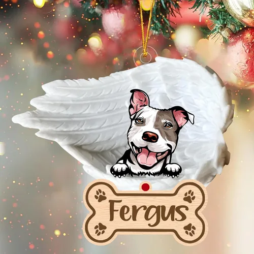 Miniatura 83 de Adorno de perro afgano de 1 ángel, adorno acrílico 2D personalizado conmemorativo para perros, regalo por pérdida de mascotas, regalo