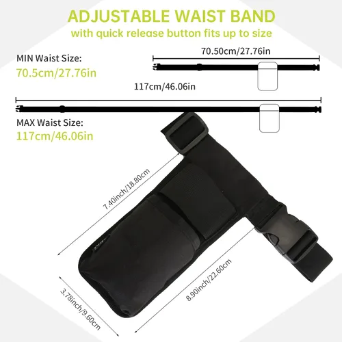 Miniatura 5 de Loción de masaje ajustable, funda de botella de terapeuta manos libres, organizador de suministros de salón de spa duradero, bolsa de cintura