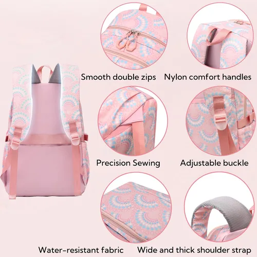 Miniatura 6 de Mochila para niños y niñas con lonchera para la escuela combo de lonchera