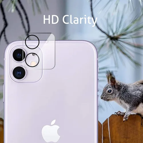 Miniatura 3 de Ailun Paquete de 2 protectores de pantalla compatibles con iPhone 11 [6.1 pulgadas] + 2 protectores de lente de cámara, película de vidrio templado