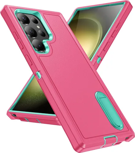 Miniatura 12 de IDweel Funda para Galaxy S22, para Galaxy S22 con soporte, protección resistente a prueba de golpes, antiarañazos, funda dura de estudio para Galaxy