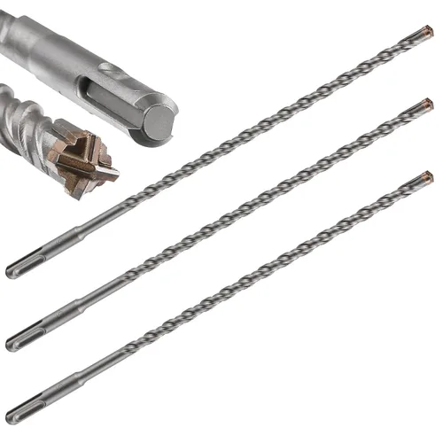 Miniatura 28 de Wensilon Kit de brocas para hormigón de 8 pulgadas, material de carburo de doble rosca de tipo cruzado, adecuado para hormigón, ladrillo, paredes