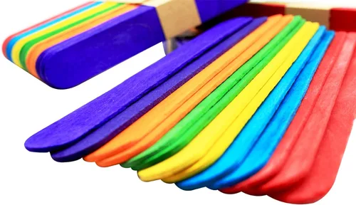 Miniatura 4 de 500 unidades, 6 pulgadas, palos de manualidades jumbo, palos de arcoíris, depresores de lengua de colores para aula, proyectos creativos, artes