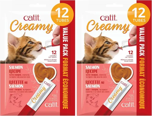 Miniatura 11 de Catit Golosina cremosa para gatos para lamer, premio saludable para gatos, atún, paquete de 50