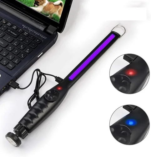Miniatura 6 de Desinfectante de luz UV – Varita de luz UV portátil – Dispositivo de mano recargable para reducir bacterias y virus, ligero y fácil de usar