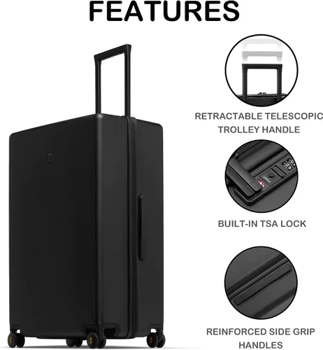 Miniatura 2 de LEVEL8 Serie de equipaje mate Elegance, Negro, 2028-Inch, Moda