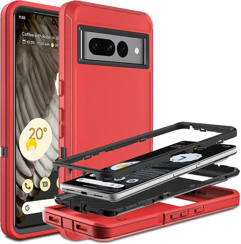 Funda para Pixel 7 Pro a prueba de golpes, a prueba de polvo y caídas, protección de cuerpo completo de 3 capas [sin protector de pantalla] Funda