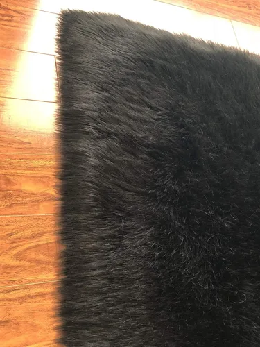 Miniatura 7 de LAMBZY Alfombra cuadrada de piel de oveja sintética, súper suave, hipoalergénica, de pelo de felpa de primera calidad