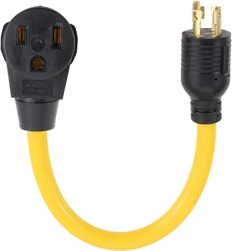 NEMA L14-30P a 6-50R Generador Soldador Adaptador Cable Enchufe Cable de 1.5 Pies, Adaptador de Generador de 4 a 3 clavijas 125/250 V, Cable de